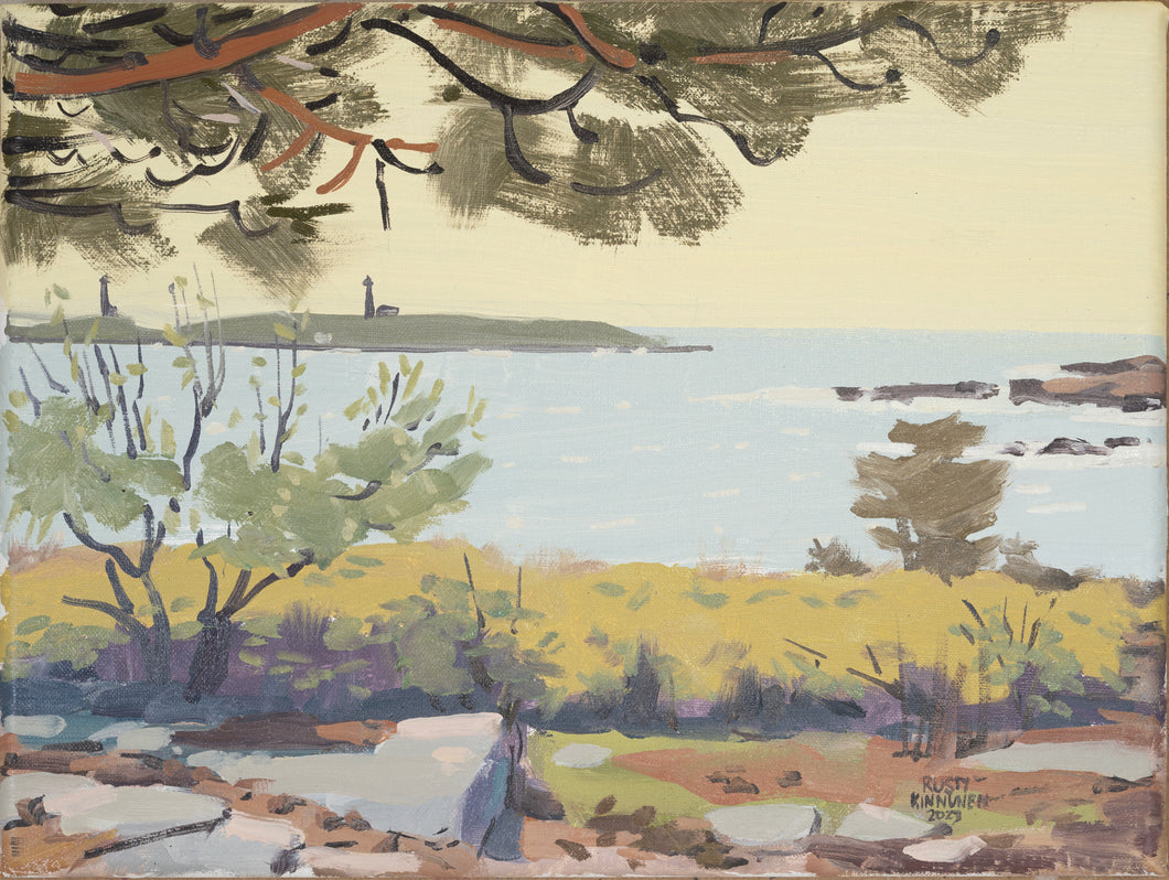 View of Thacher Island—Plein Air Oil Painting